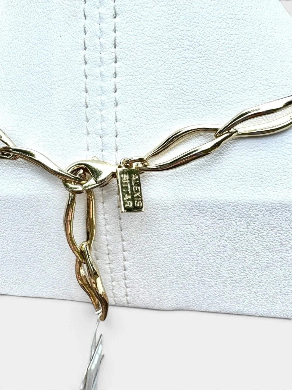 ALEXIS BITTAR NWT $475 Retail Miss Havisham Encrusted Link Statement Necklace